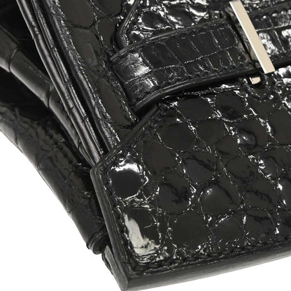Hermes * Black Niloticus Birkin 30 Handbag
