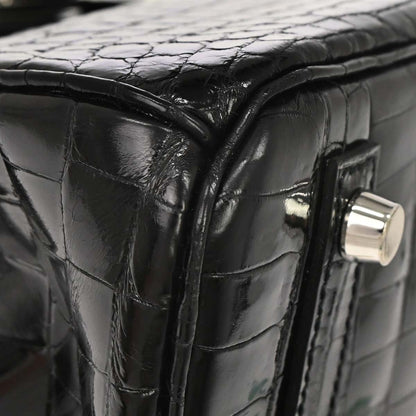 Hermes * Black Niloticus Birkin 30 Handbag