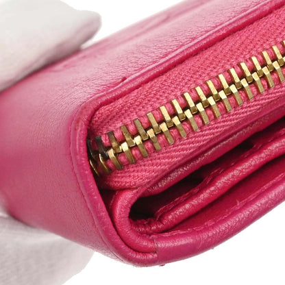 Yves Saint Laurent Pink Calfskin Compact Wallet