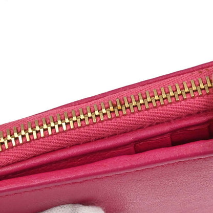 Yves Saint Laurent Pink Calfskin Compact Wallet