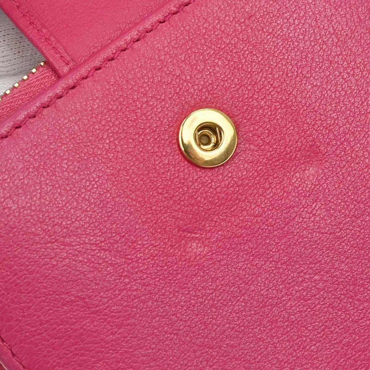 Yves Saint Laurent Pink Calfskin Compact Wallet