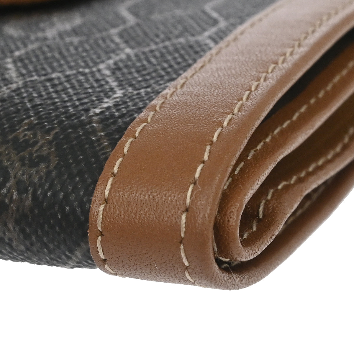 Christian Dior Black Brown Honeycomb Bifold Wallet