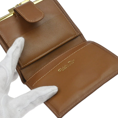 Christian Dior Black Brown Honeycomb Bifold Wallet