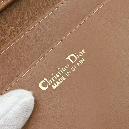 Christian Dior Black Brown Honeycomb Bifold Wallet