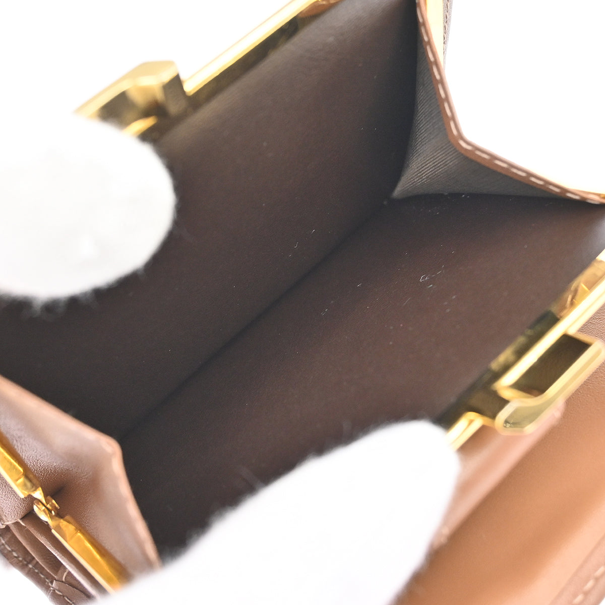 Christian Dior Black Brown Honeycomb Bifold Wallet