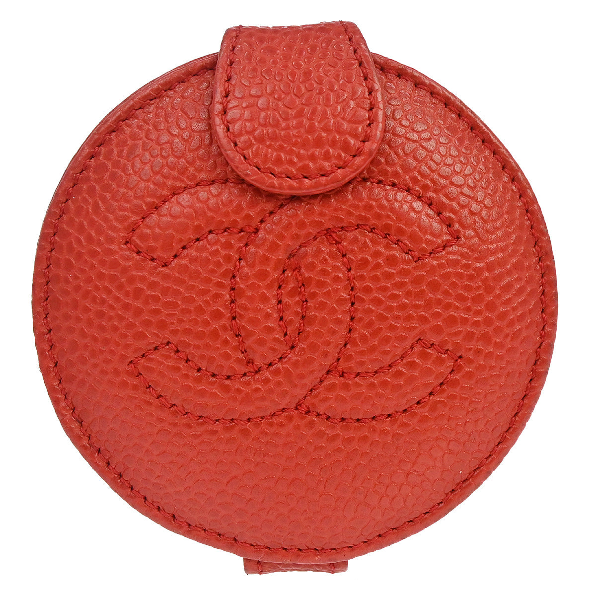 Chanel Red Caviar Skin Compact Mirror Small Good