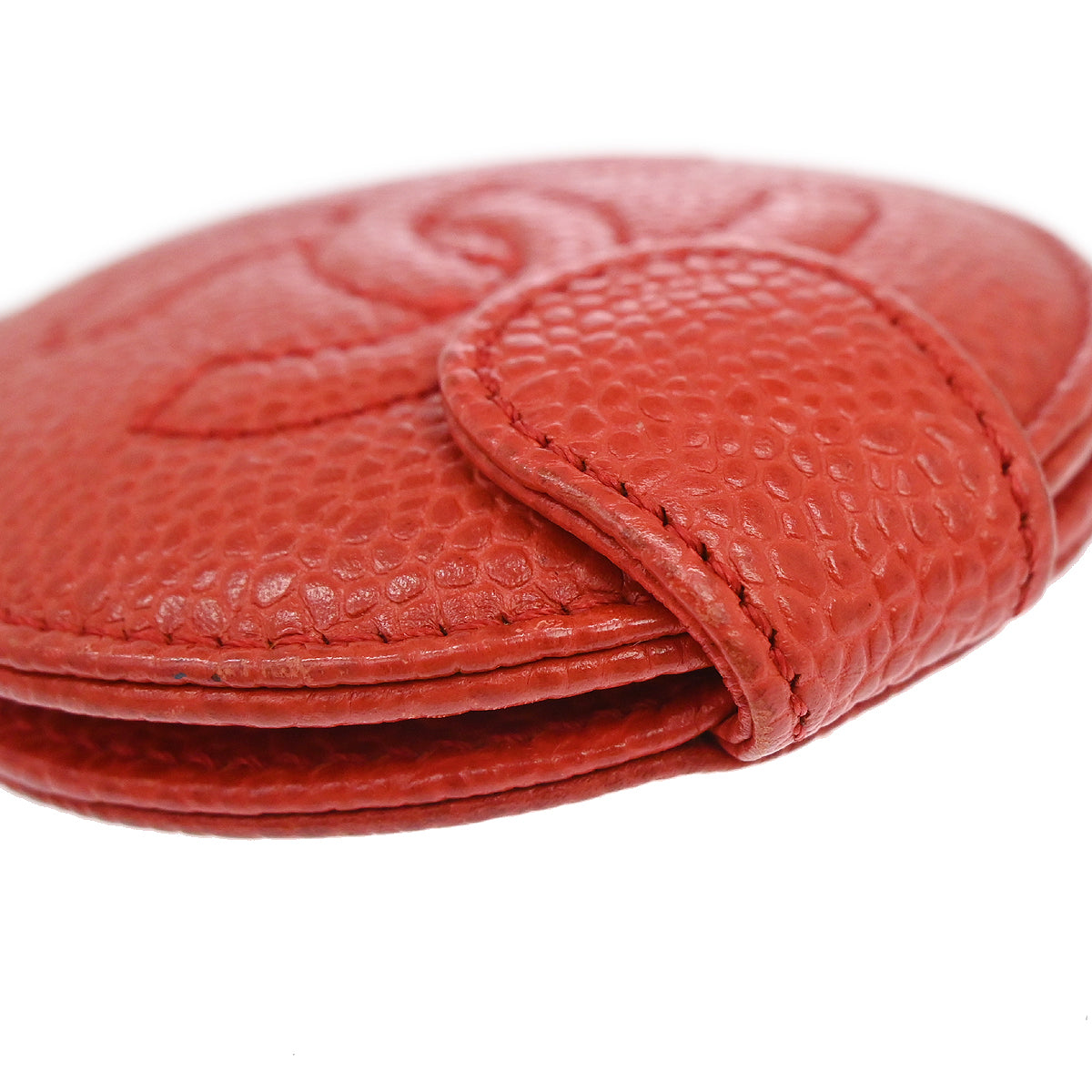 Chanel Red Caviar Skin Compact Mirror Small Good