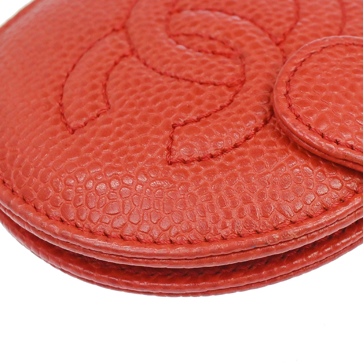 Chanel Red Caviar Skin Compact Mirror Small Good