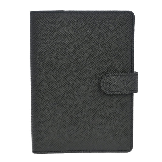 Louis Vuitton Black Taiga Agenda PM Notebook Cover R20426