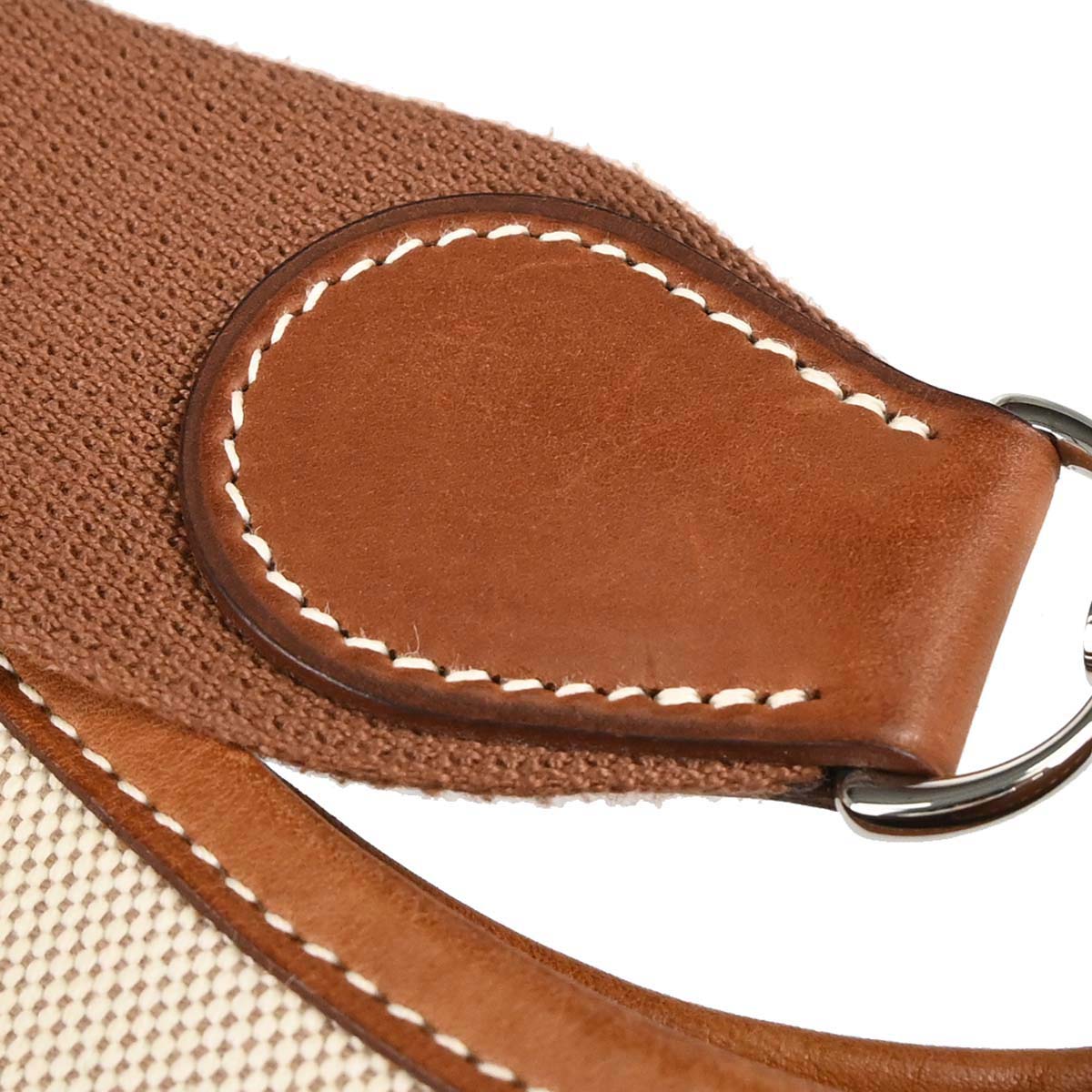 Hermes Natural Toile H Barenia Evelyne 2 PM Shoulder Bag