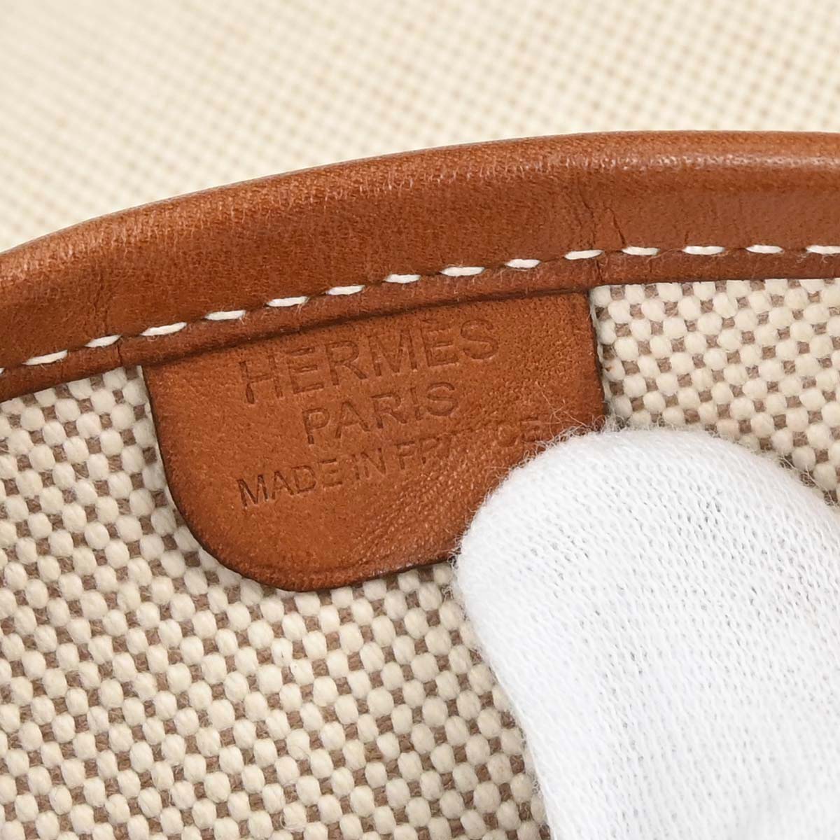 Hermes Natural Toile H Barenia Evelyne 2 PM Shoulder Bag