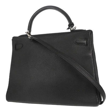 Hermes Black Togo Kelly 32 Retourne 2way Shoulder Handbag