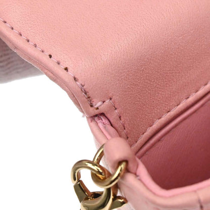Chanel 2003-2004 Pink Lambskin Choco Bar East West Shoulder Bag