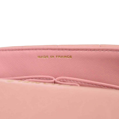 Chanel 2003-2004 Pink Lambskin Choco Bar East West Shoulder Bag