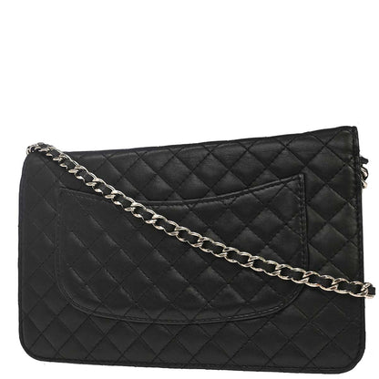 Chanel 2008-2009 Black Lambskin WOC Wallet on Chain Bag