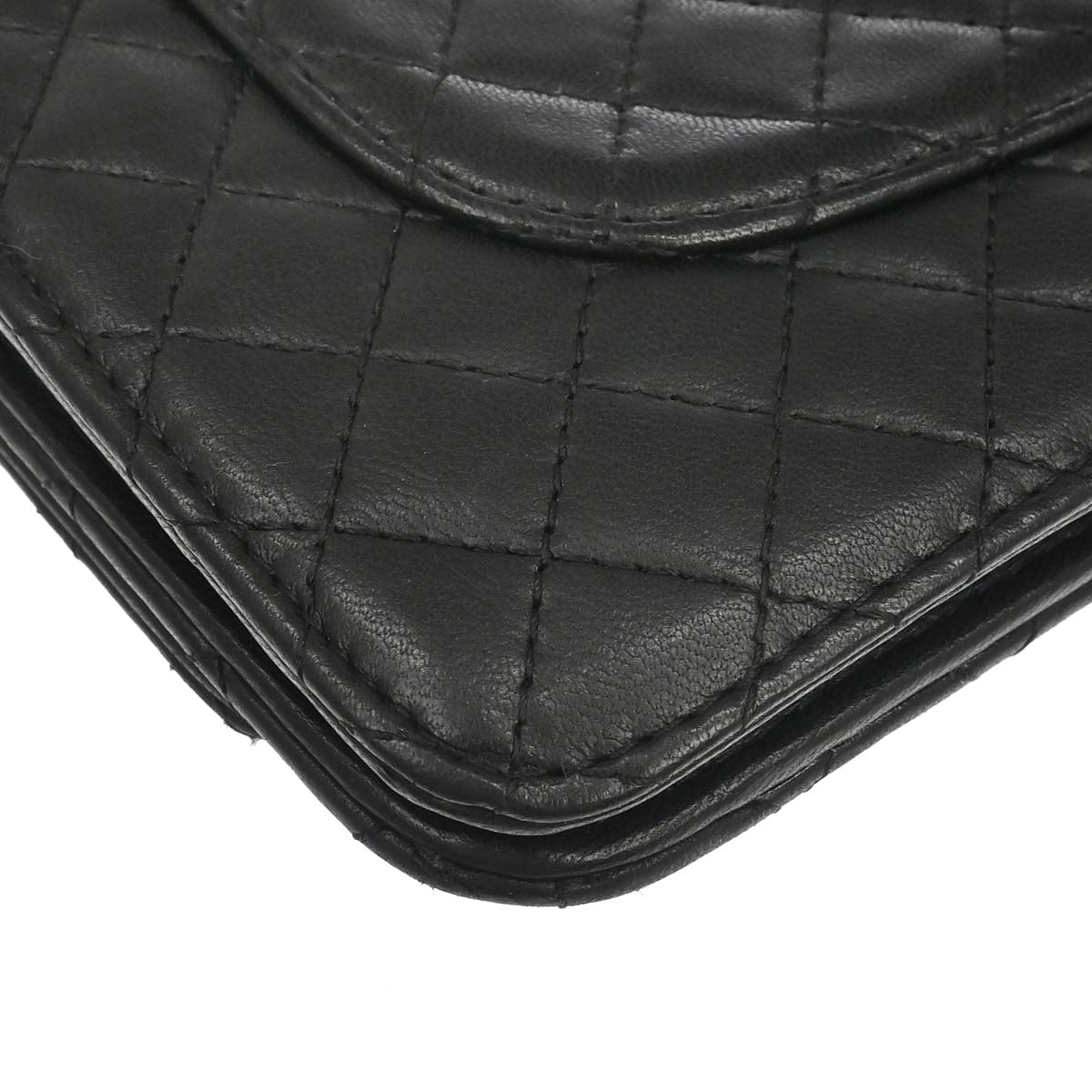 Chanel 2008-2009 Black Lambskin WOC Wallet on Chain Bag