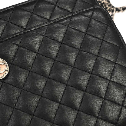 Chanel 2008-2009 Black Lambskin WOC Wallet on Chain Bag