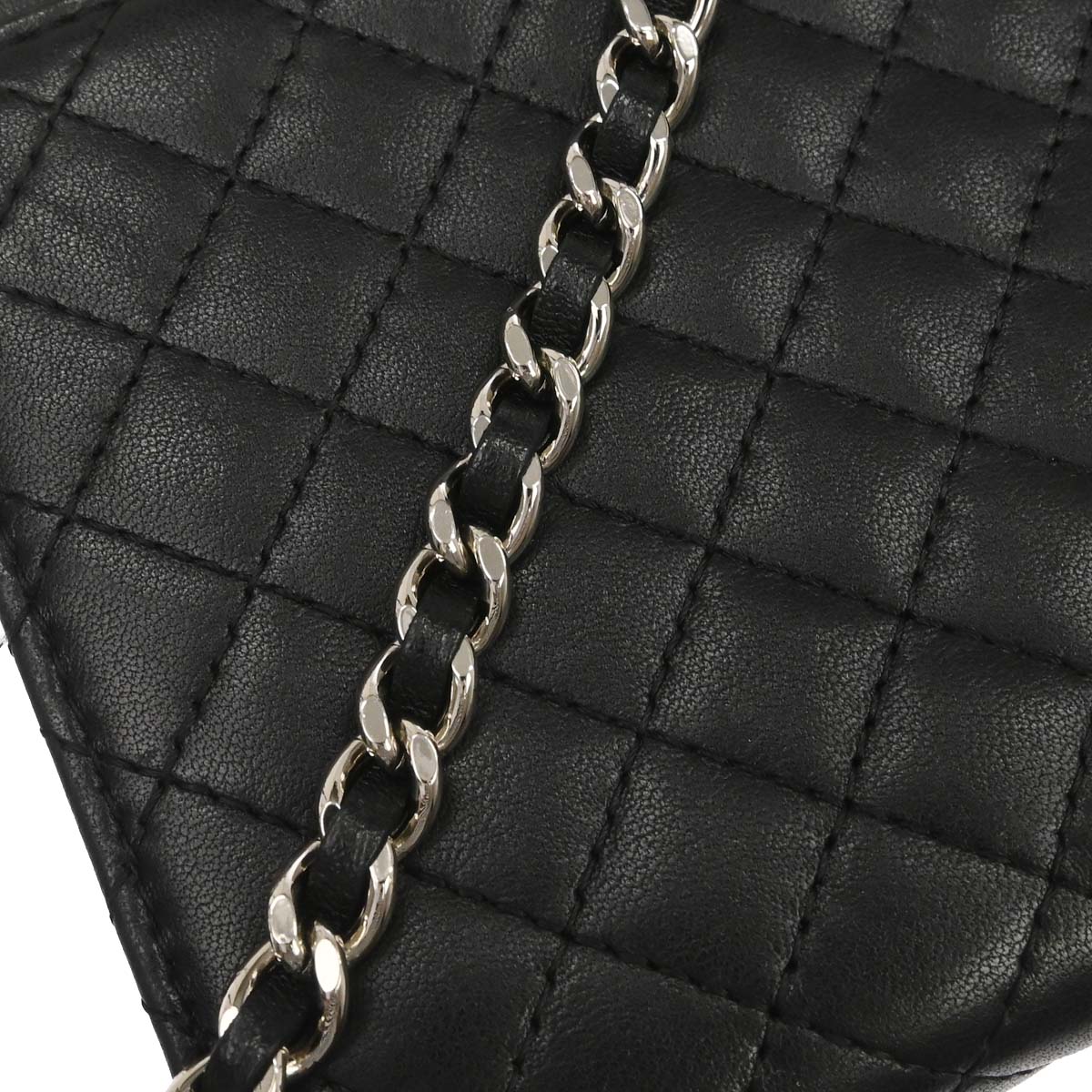 Chanel 2008-2009 Black Lambskin WOC Wallet on Chain Bag
