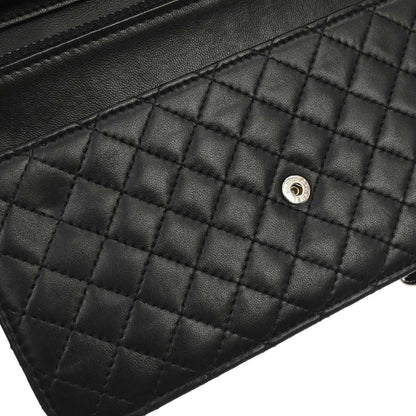 Chanel 2008-2009 Black Lambskin WOC Wallet on Chain Bag