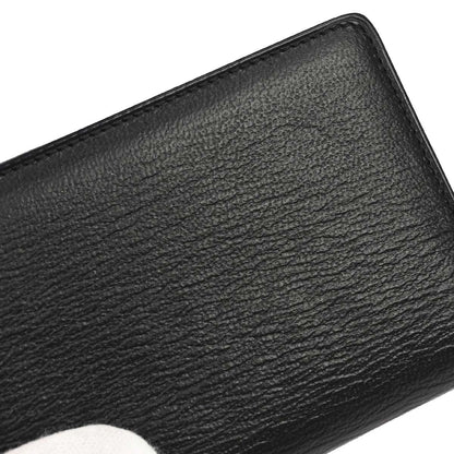 Chanel 1997-1999 Black Leather Cardholder Small Good