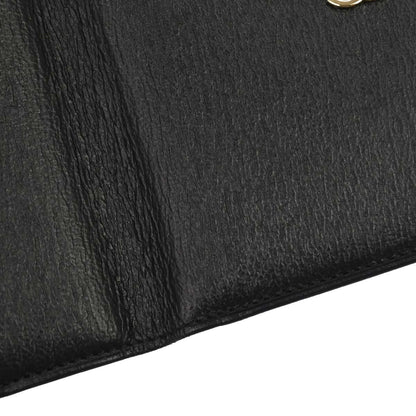 Chanel 1997-1999 Black Leather Cardholder Small Good
