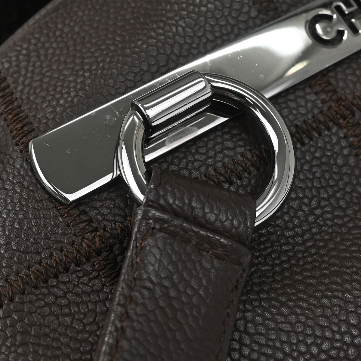 Chanel 2005-2006 Brown Caviar Skin Choco Bar Wild Stitch Handbag