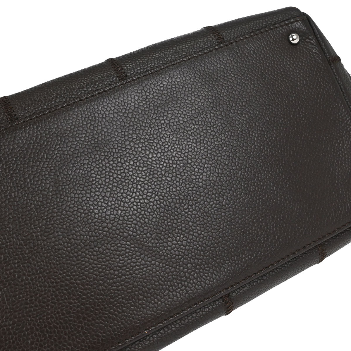 Chanel 2005-2006 Brown Caviar Skin Choco Bar Wild Stitch Handbag