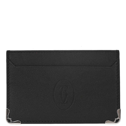 Cartier Black Leather Must de Cartier Cardholder Small Good