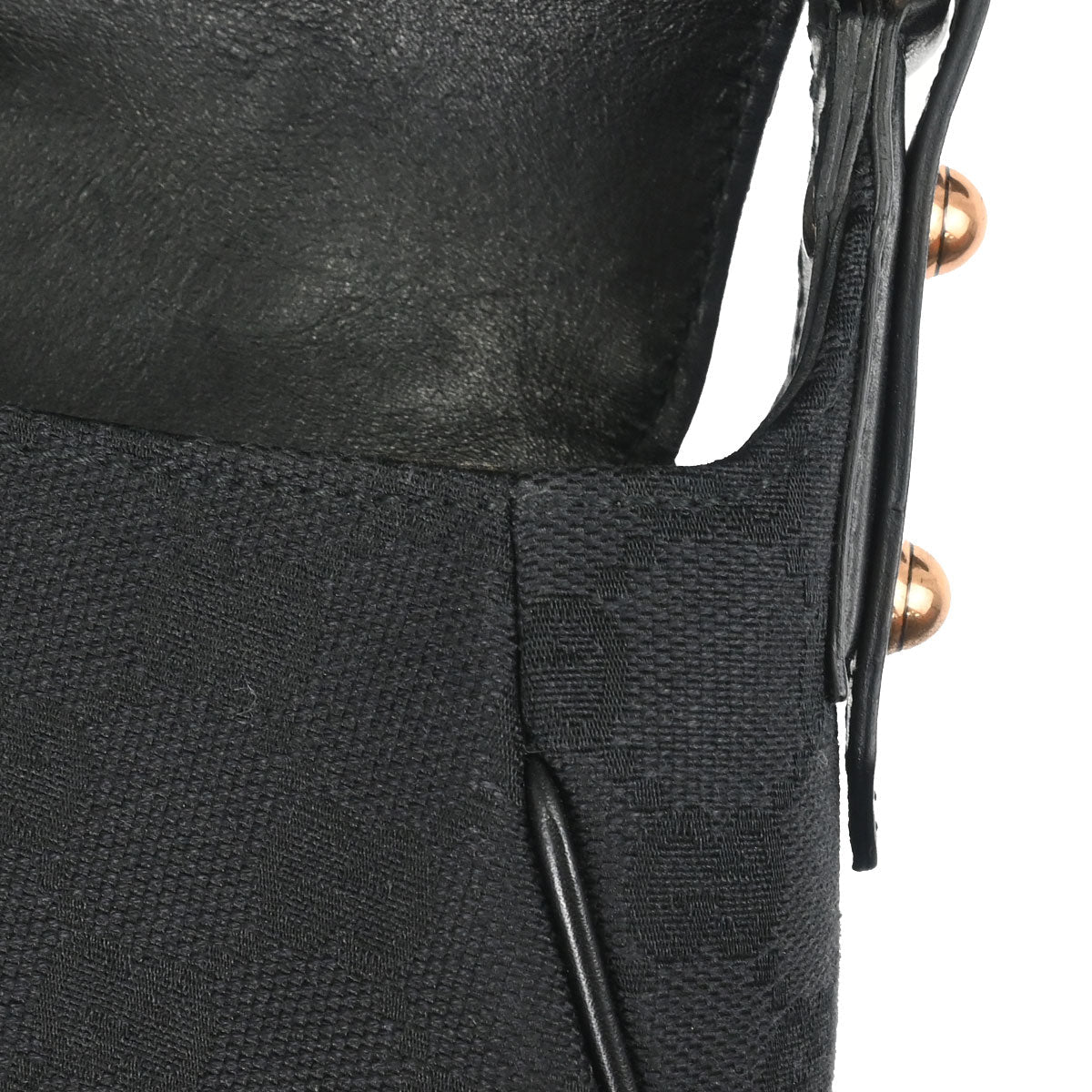 Gucci Black Pink Canvas GG Horsebit Handbag