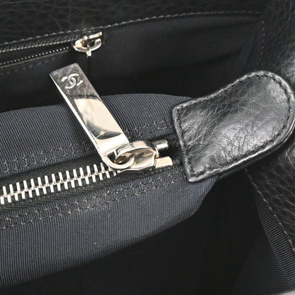Chanel 2013-2014 Black Deerskin Executive Cerf Tote Bag