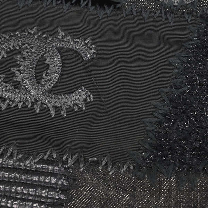 Chanel 2018 Black Tweed Patchwork Chain Tote Bag