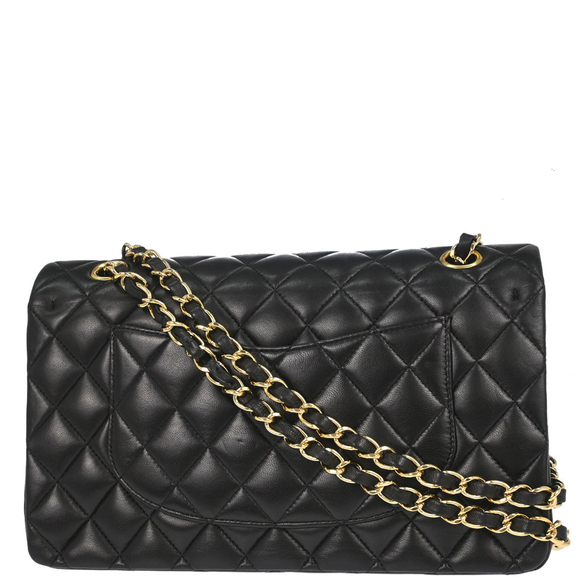 Chanel Black Lambskin Medium Classic Double Flap Shoulder Bag