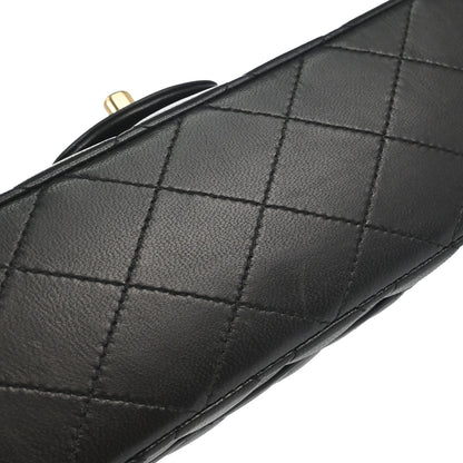 Chanel Black Lambskin Medium Classic Double Flap Shoulder Bag