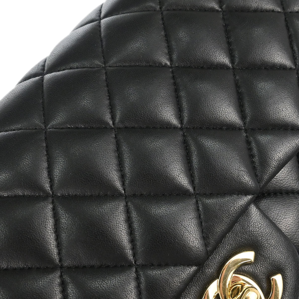 Chanel Black Lambskin Medium Classic Double Flap Shoulder Bag