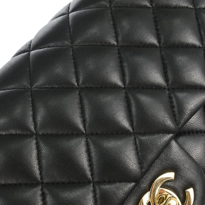 Chanel Black Lambskin Medium Classic Double Flap Shoulder Bag