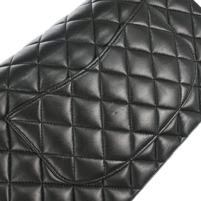Chanel Black Lambskin Medium Classic Double Flap Shoulder Bag