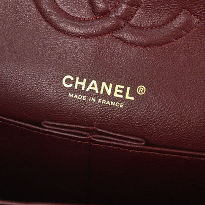 Chanel Black Lambskin Medium Classic Double Flap Shoulder Bag