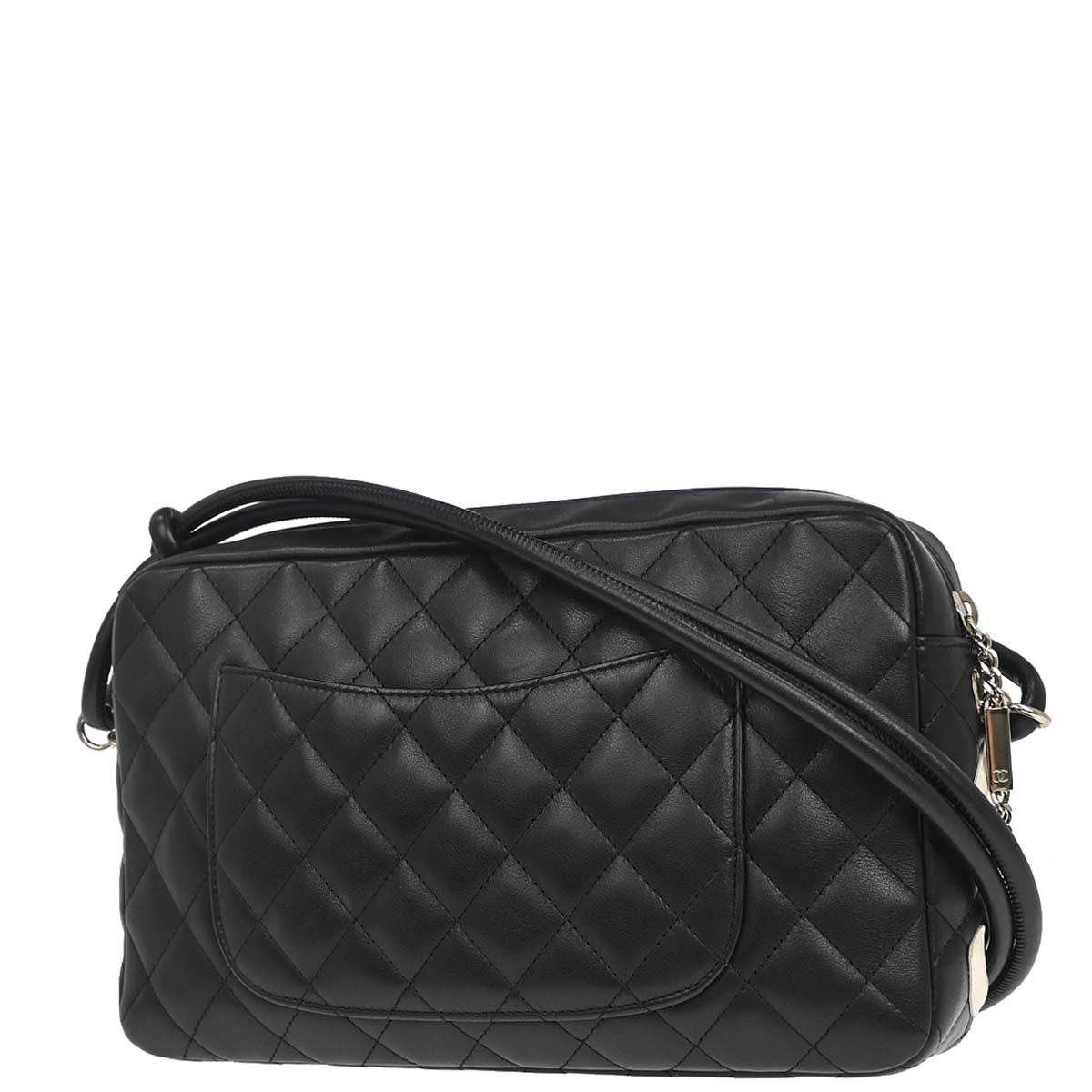 Chanel 2005-2006 Black Calfskin Cambon Ligne Shoulder Bag