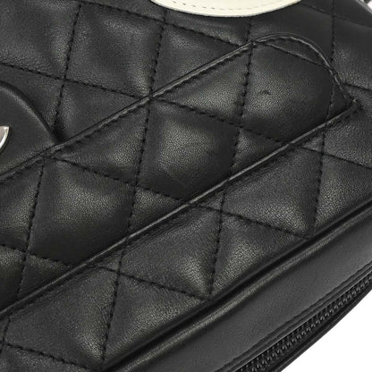 Chanel 2005-2006 Black Calfskin Cambon Ligne Shoulder Bag