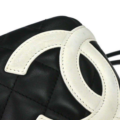Chanel 2005-2006 Black Calfskin Cambon Ligne Shoulder Bag
