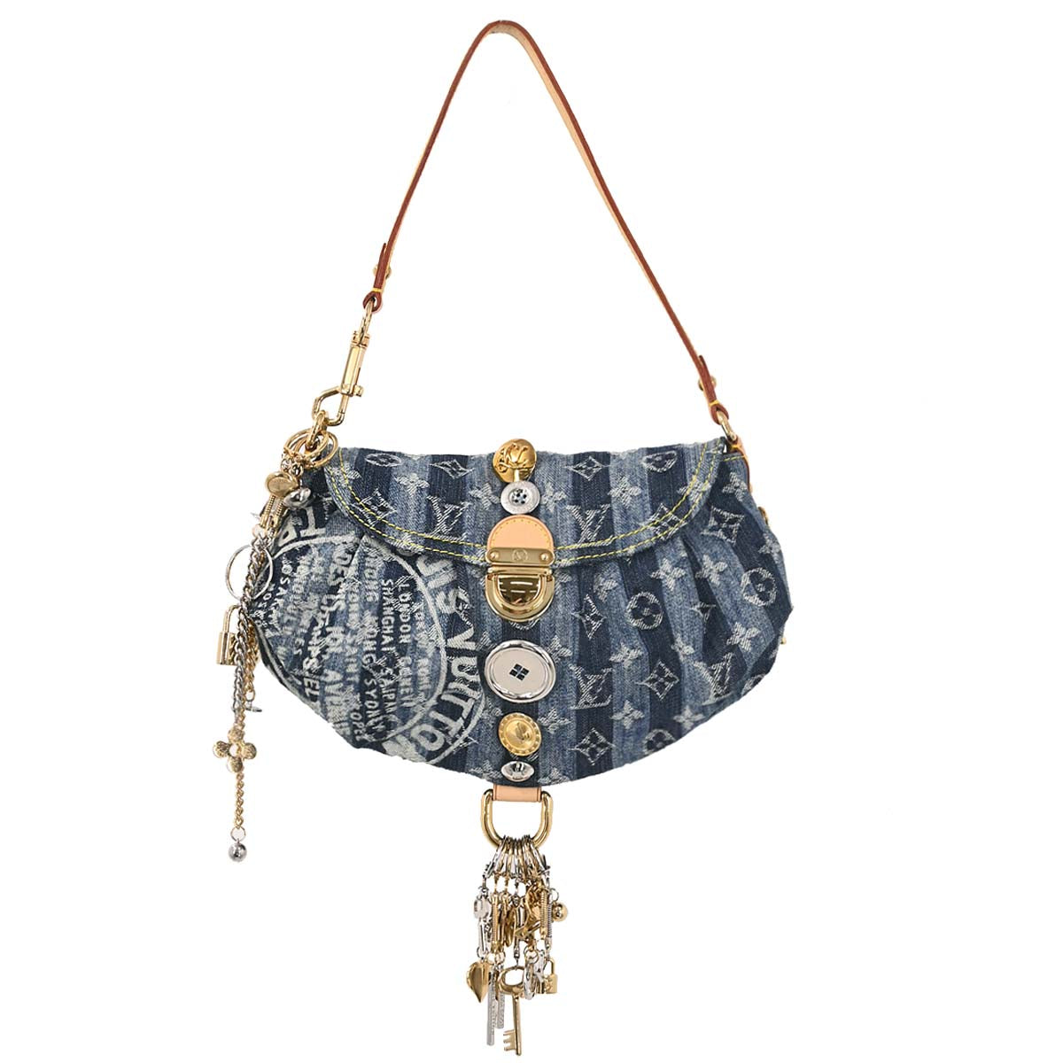 Louis Vuitton Blue Monogram Denim Mini Pleaty Raye Handbag M95332