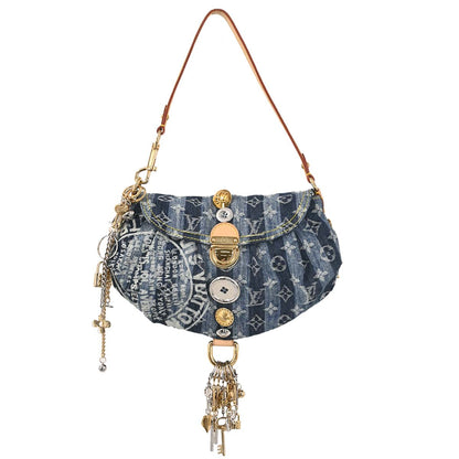 Louis Vuitton Blue Monogram Denim Mini Pleaty Raye Handbag M95332