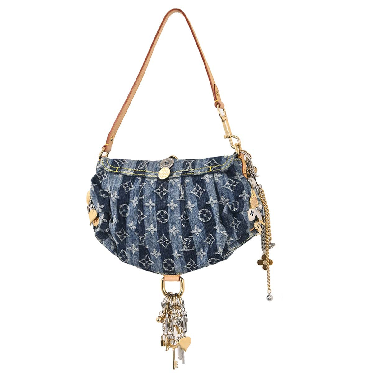Louis Vuitton Blue Monogram Denim Mini Pleaty Raye Handbag M95332