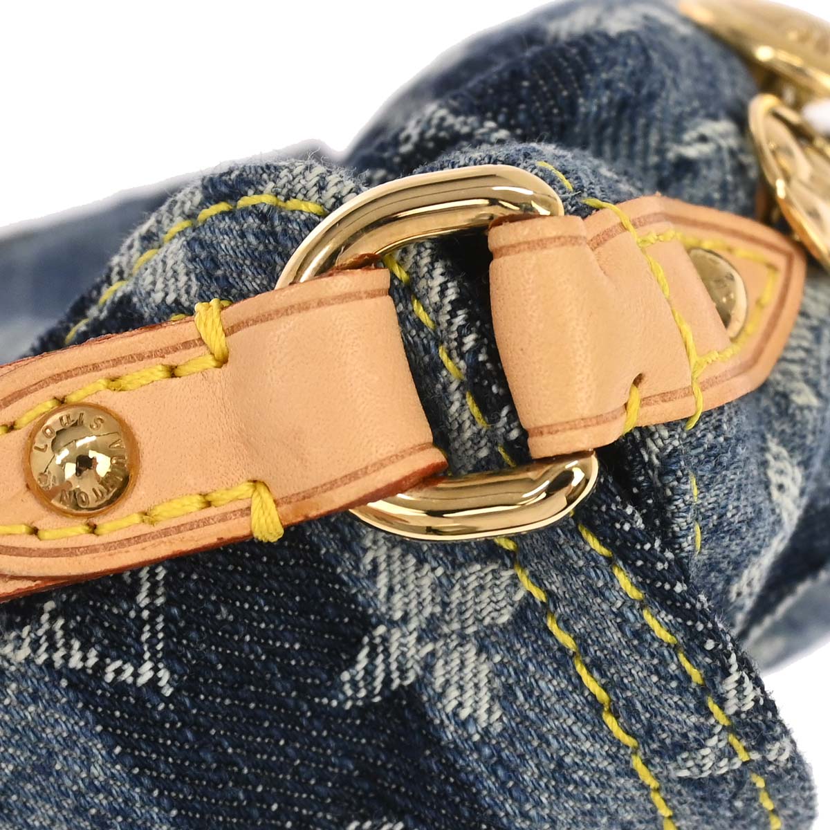 Louis Vuitton Blue Monogram Denim Mini Pleaty Raye Handbag M95332