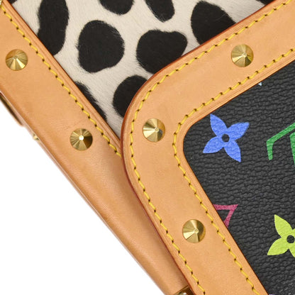 Louis Vuitton Black Pony hair Sac Dalmatian Handbag M92825