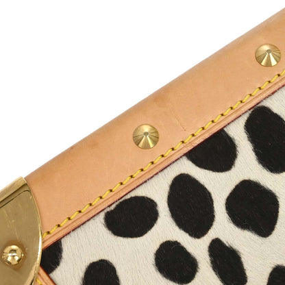 Louis Vuitton Black Pony hair Sac Dalmatian Handbag M92825