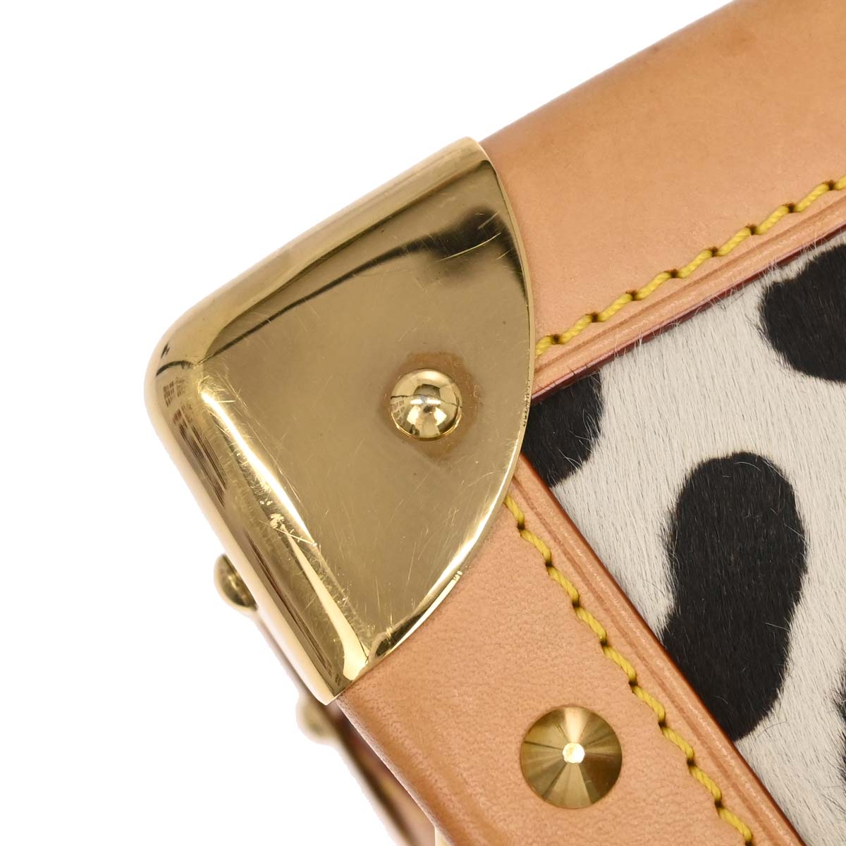 Louis Vuitton Black Pony hair Sac Dalmatian Handbag M92825