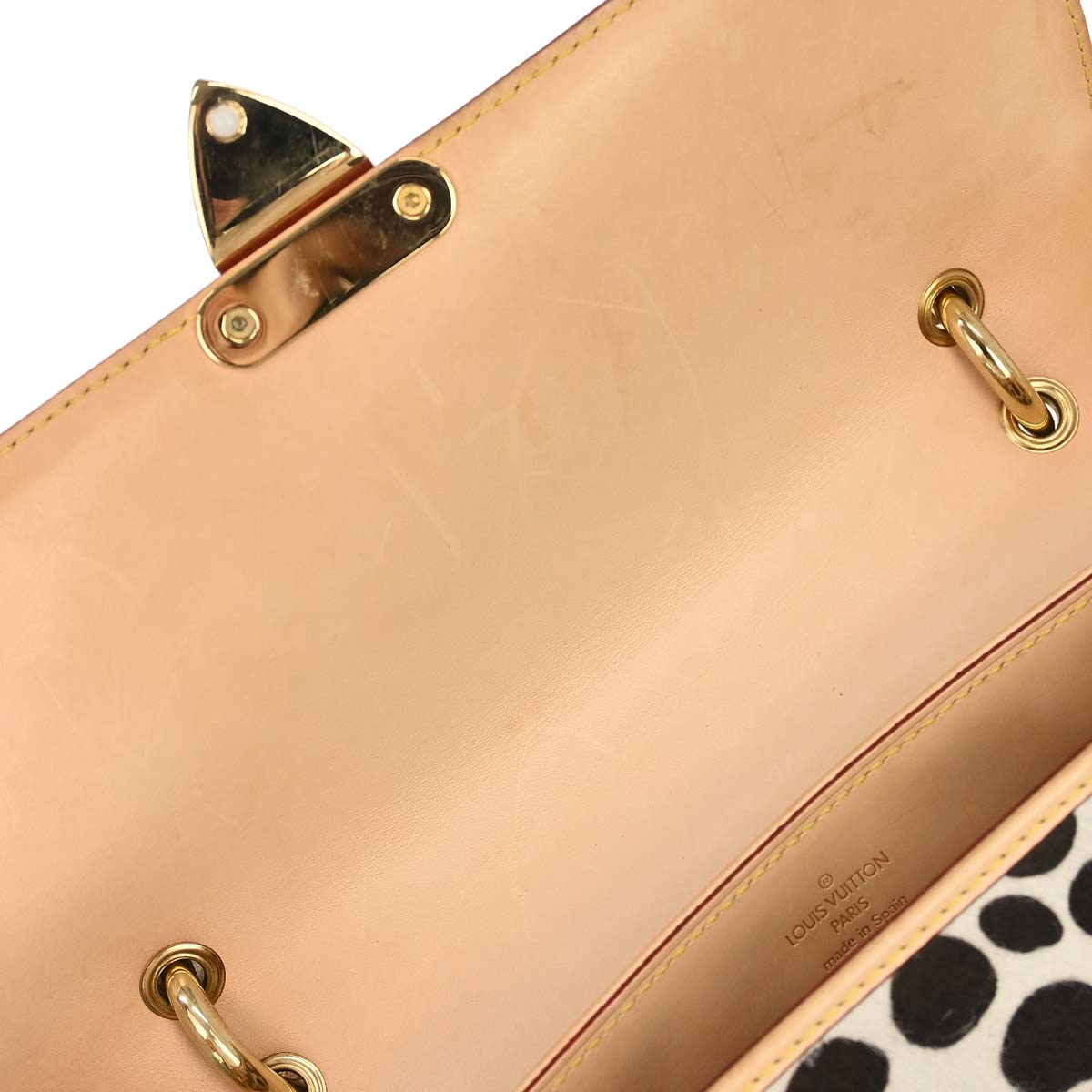 Louis Vuitton Black Pony hair Sac Dalmatian Handbag M92825