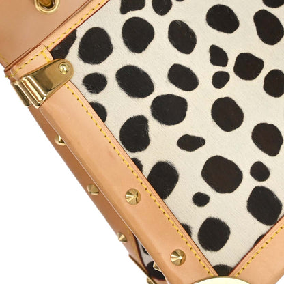 Louis Vuitton Black Pony hair Sac Dalmatian Handbag M92825