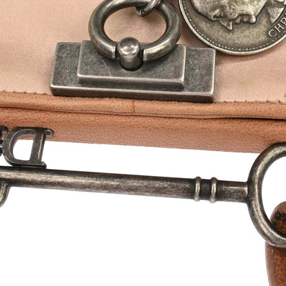 Christian Dior Beige Satin Suede Gaucho Handbag